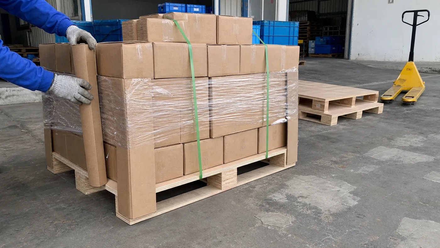 Fumigation-free pallets packaging example