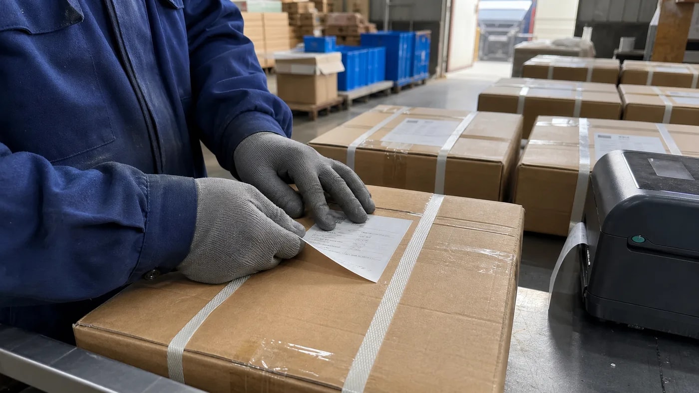 Buyer-specified labels packaging example