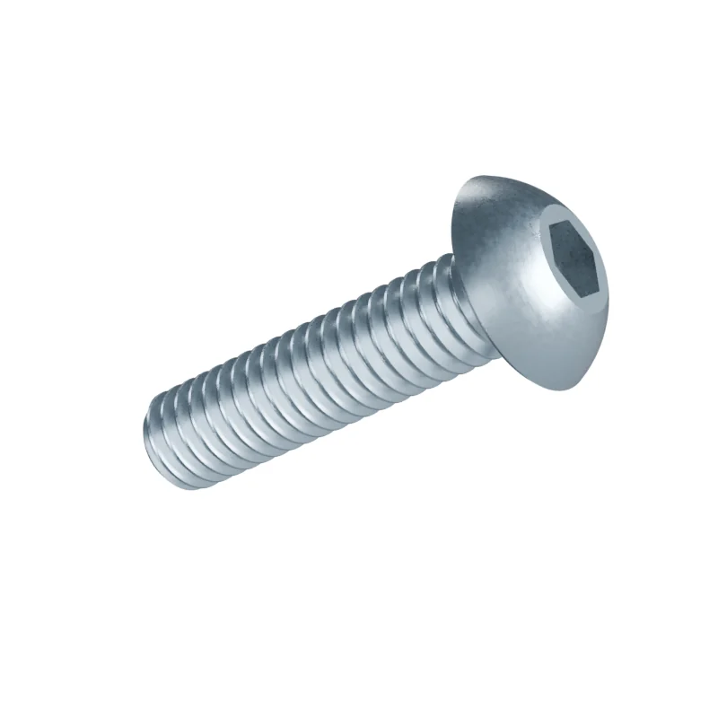 Button Head Socket Screw ISO 7380-1 M4 × 16, zinc plated