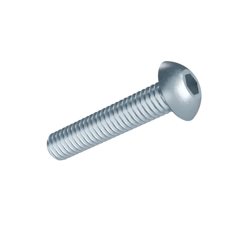 Button Head Socket Screw ISO 7380-1 M4 × 20, zinc plated