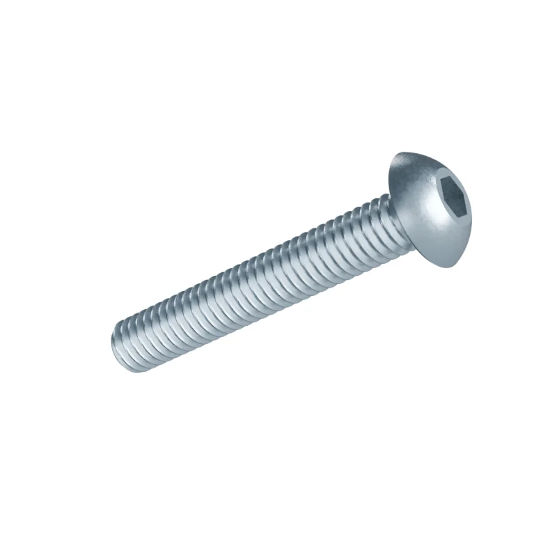 Button Head Socket Screw ISO 7380-1 M4 × 25, zinc plated