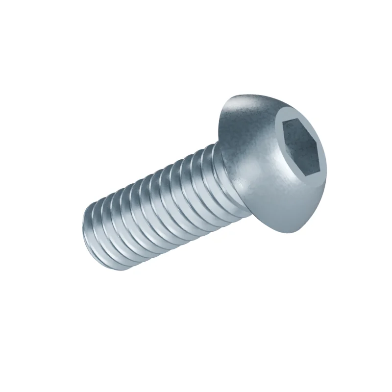 Button Head Socket Screw ISO 7380-1 M6 × 16, zinc plated