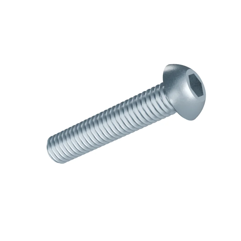 Button Head Socket Screw ISO 7380-1 M6 × 30, zinc plated