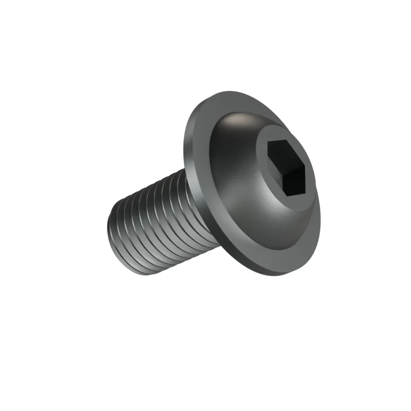 Button Head Socket Screw with Flange ISO 7380-2 M16 × 30, plain steel