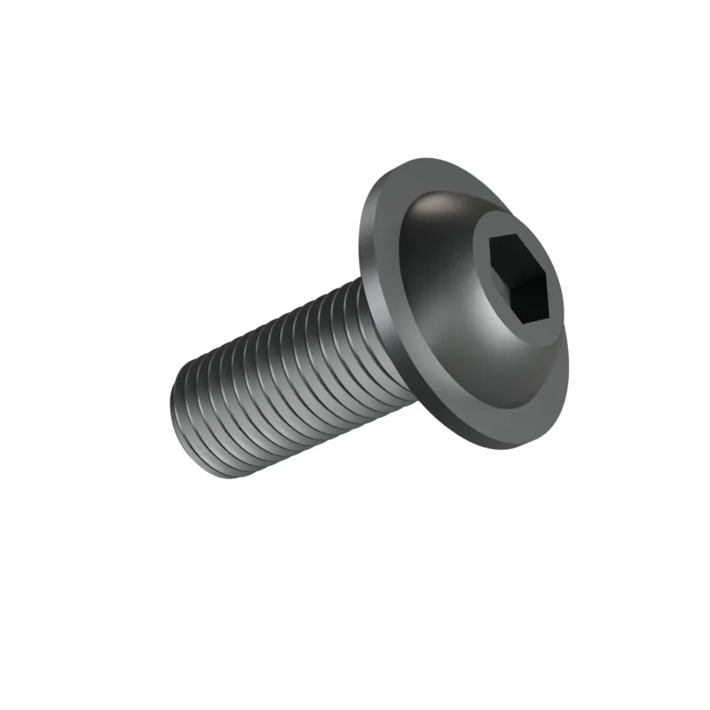 Button Head Socket Screw with Flange ISO 7380-2 M16 × 40, plain steel
