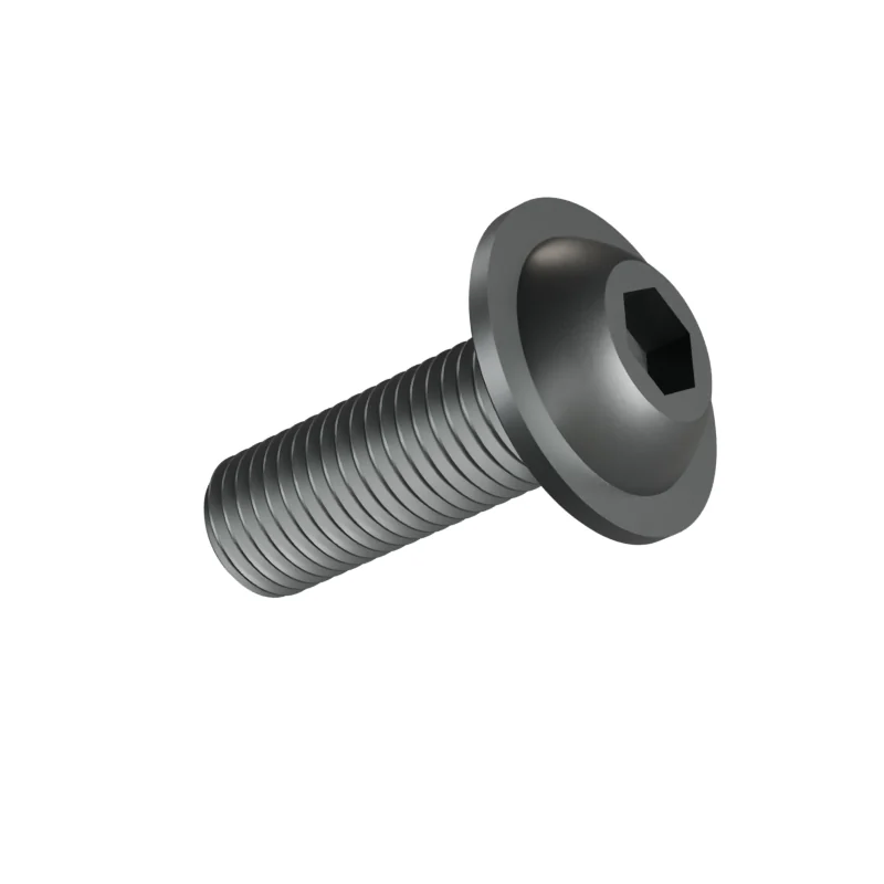Button Head Socket Screw with Flange ISO 7380-2 M16 × 45, plain steel