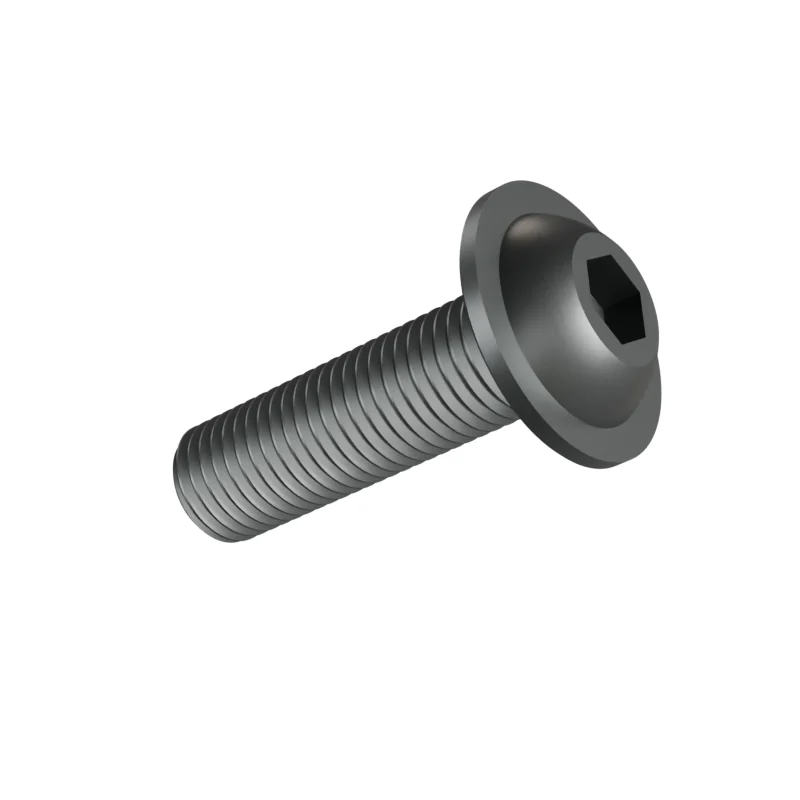 Button Head Socket Screw with Flange ISO 7380-2 M16 × 55, plain steel