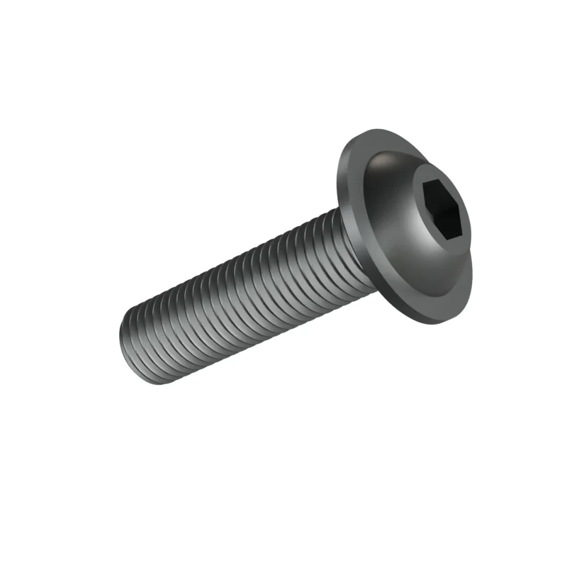 Button Head Socket Screw with Flange ISO 7380-2 M16 × 60, plain steel
