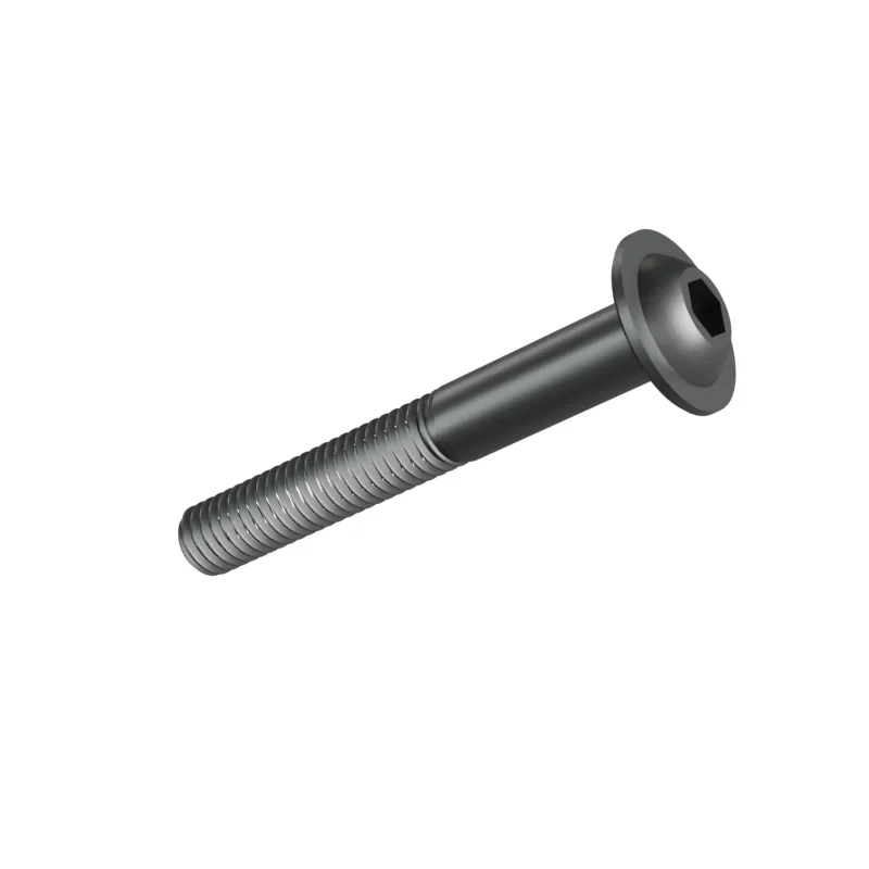 Button Head Socket Screw with Flange ISO 7380-2 M6 × 45, plain steel