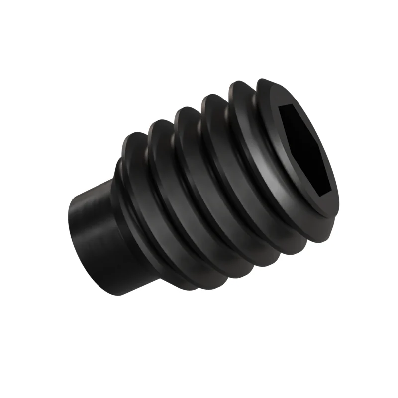 Dog Point Set Screw ISO 4028 M3 × 4, black oxide