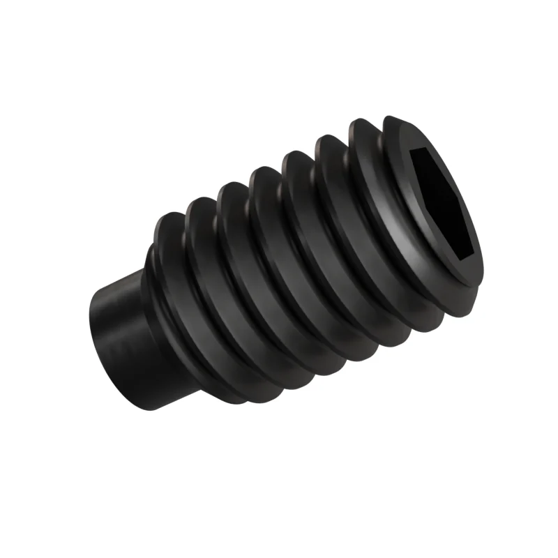 Dog Point Set Screw ISO 4028 M3 × 5, black oxide