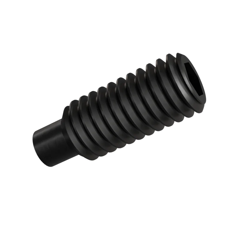 Dog Point Set Screw ISO 4028 M3 × 8, black oxide