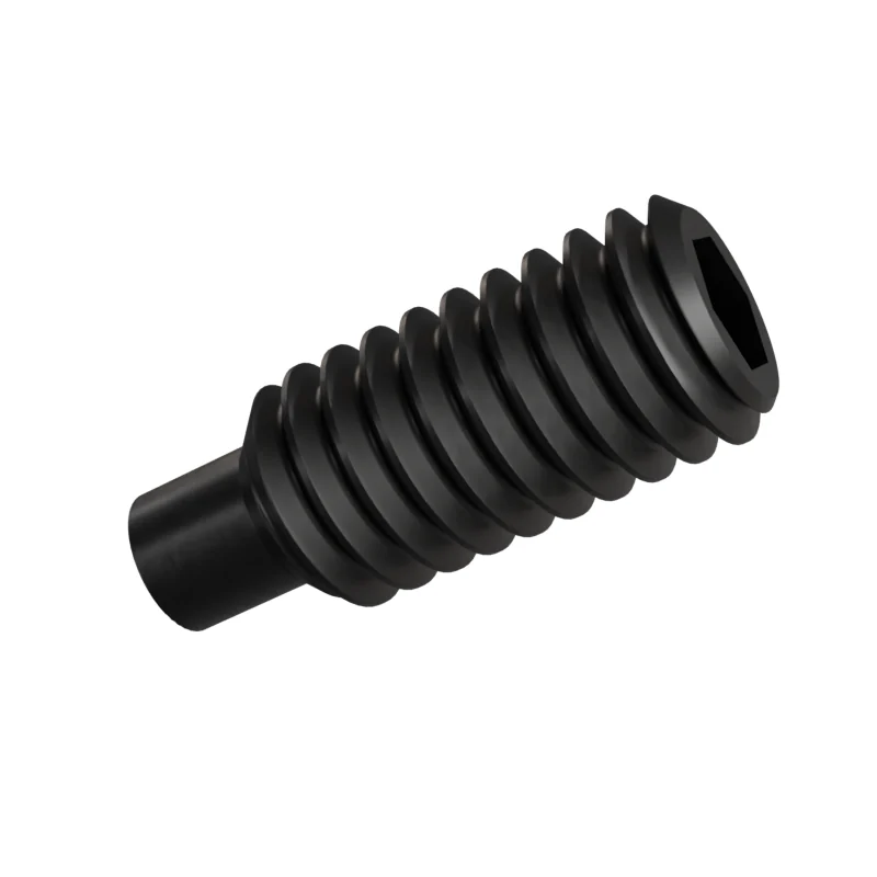 Dog Point Set Screw ISO 4028 M4 × 10, black oxide