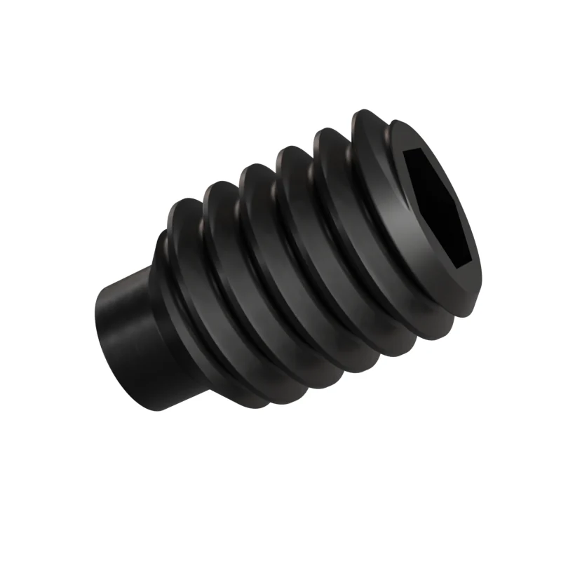 Dog Point Set Screw ISO 4028 M4 × 6, black oxide