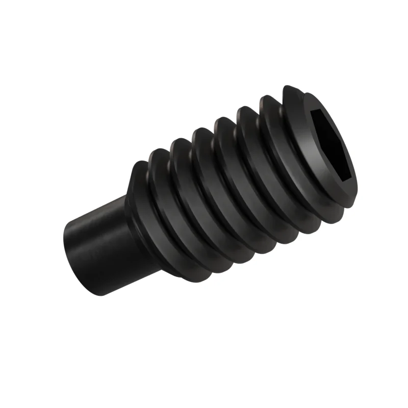 Dog Point Set Screw ISO 4028 M4 × 8, black oxide