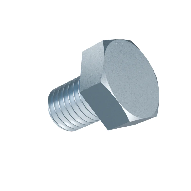 Fully Threaded Hex Bolt DIN 933 M12 × 16, zinc plated
