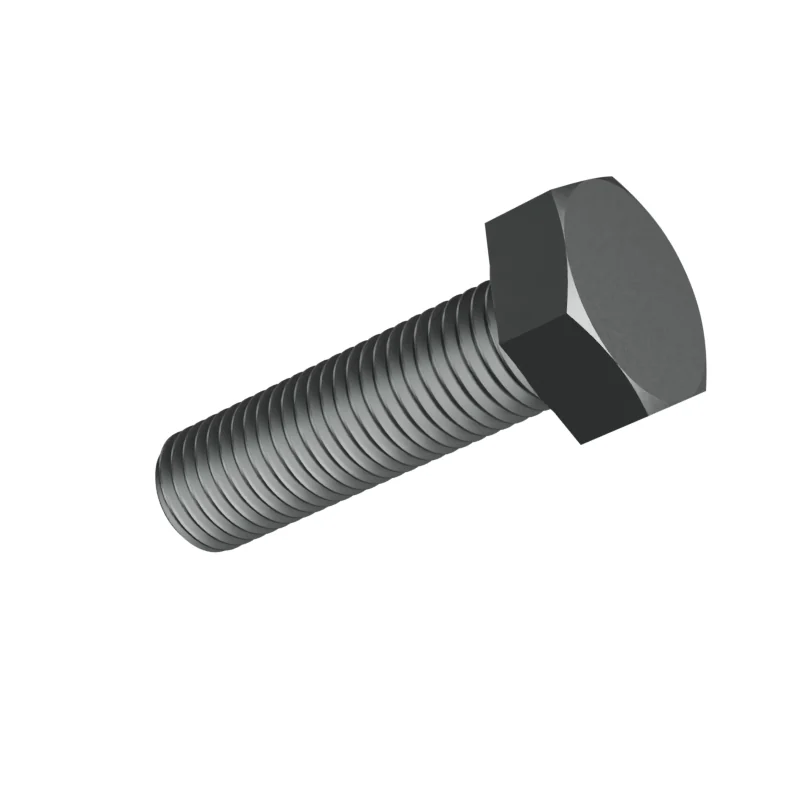 Fully Threaded Hex Bolt, Fine Pitch ISO 8676 M10 × 35, plain steel