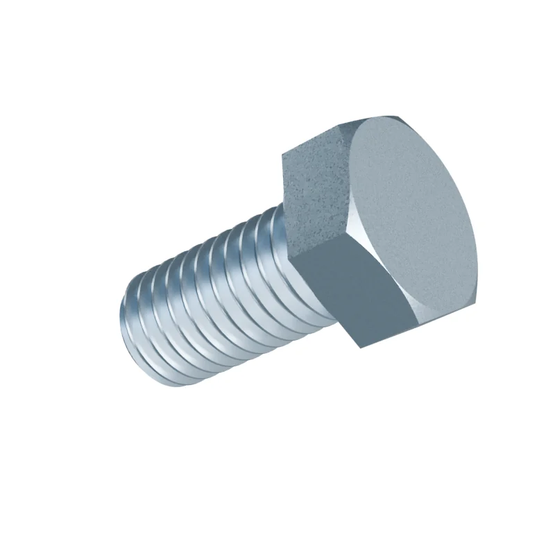 Hex Cap Screw ASME B18.2.1 1/2-13 UNC × 1 in, zinc plated