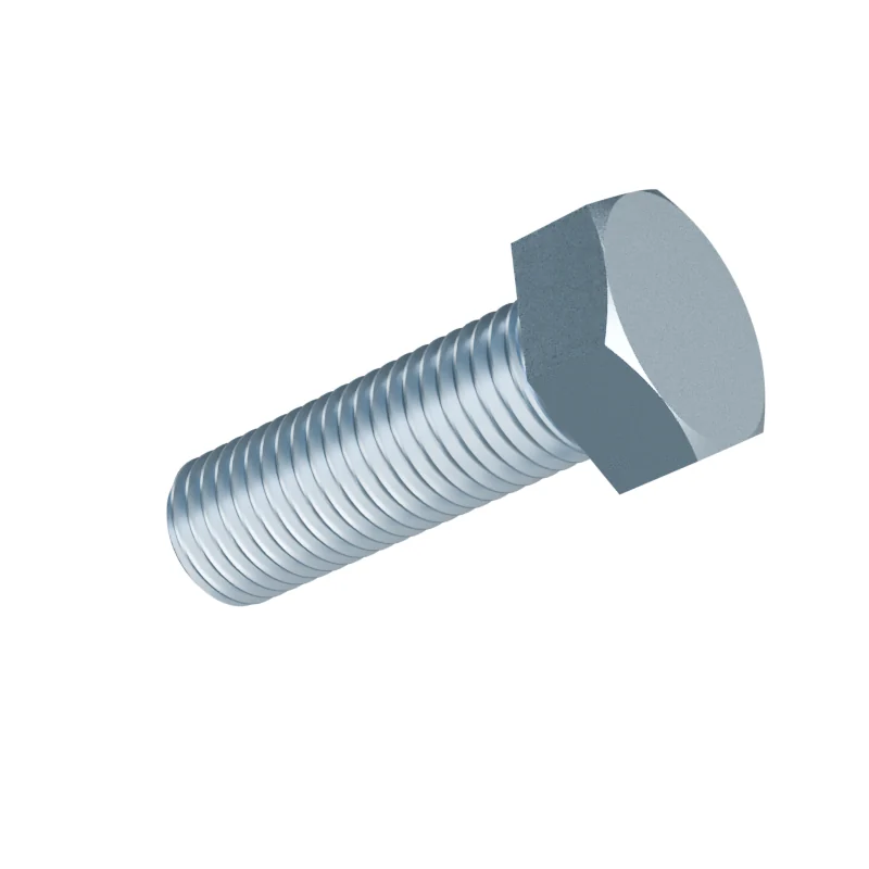 Hex Cap Screw ASME B18.2.1 1-8 UNC × 3 in, zinc plated