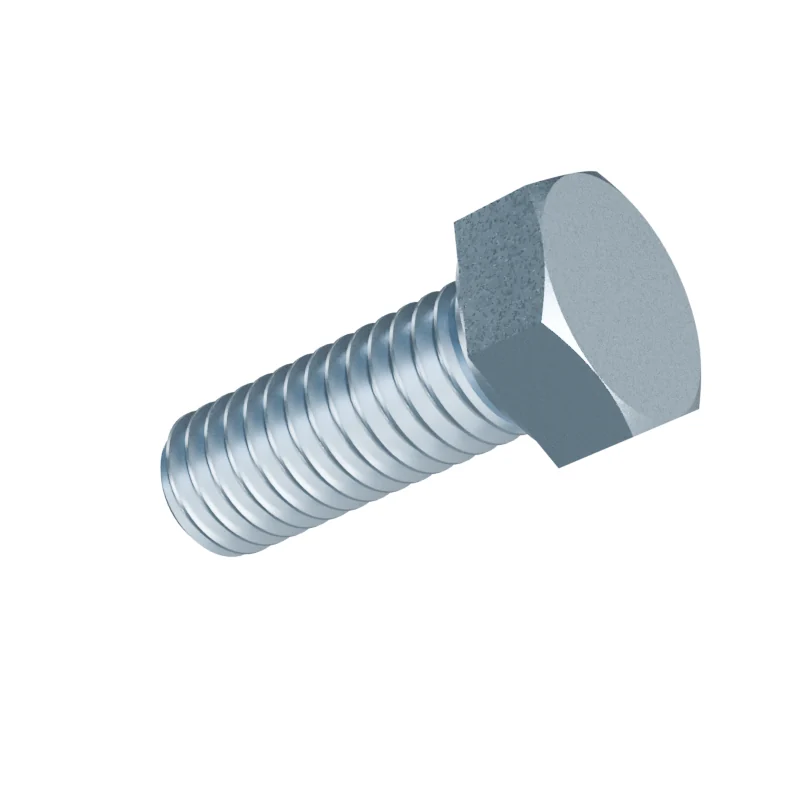 Hex Cap Screw ASME B18.2.1 3/8-16 UNC × 1 in, zinc plated
