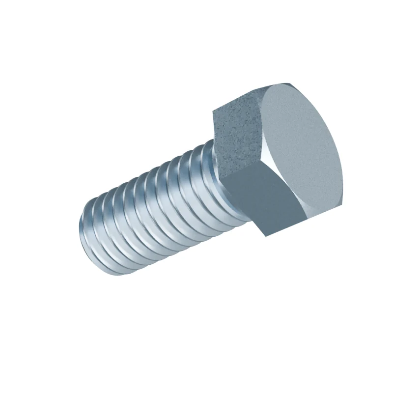 Hex Cap Screw ASME B18.2.1 7/16-14 UNC × 1 in, zinc plated