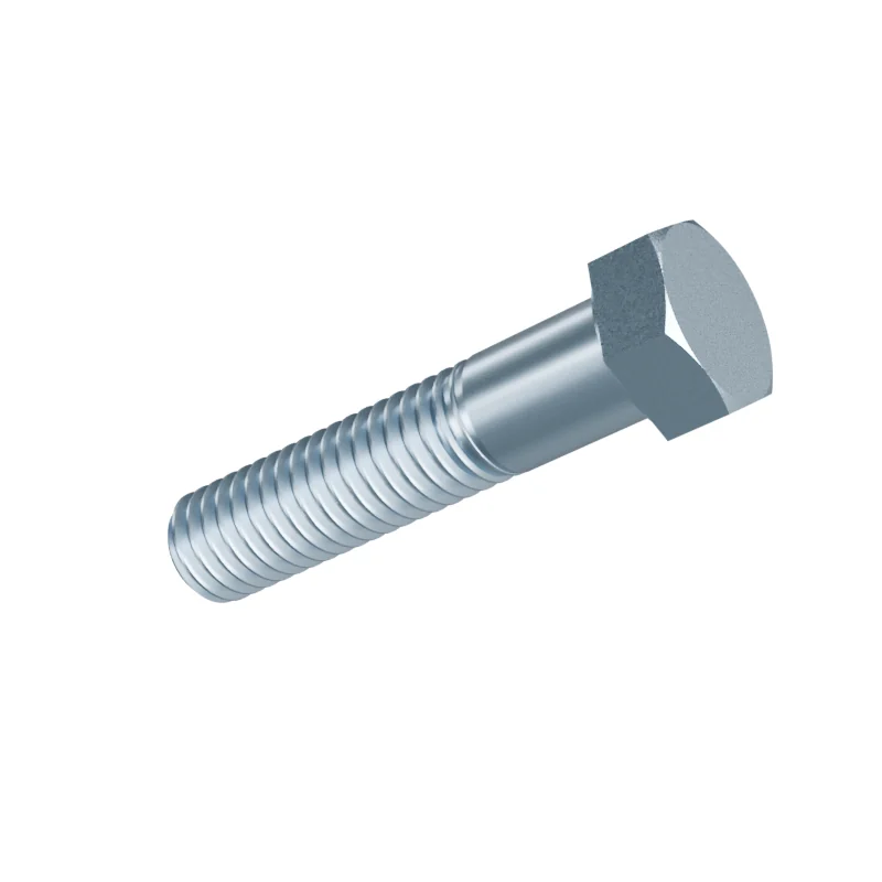 Hex Cap Screw ASME B18.2.1 7/16-14 UNC × 2 in, zinc plated