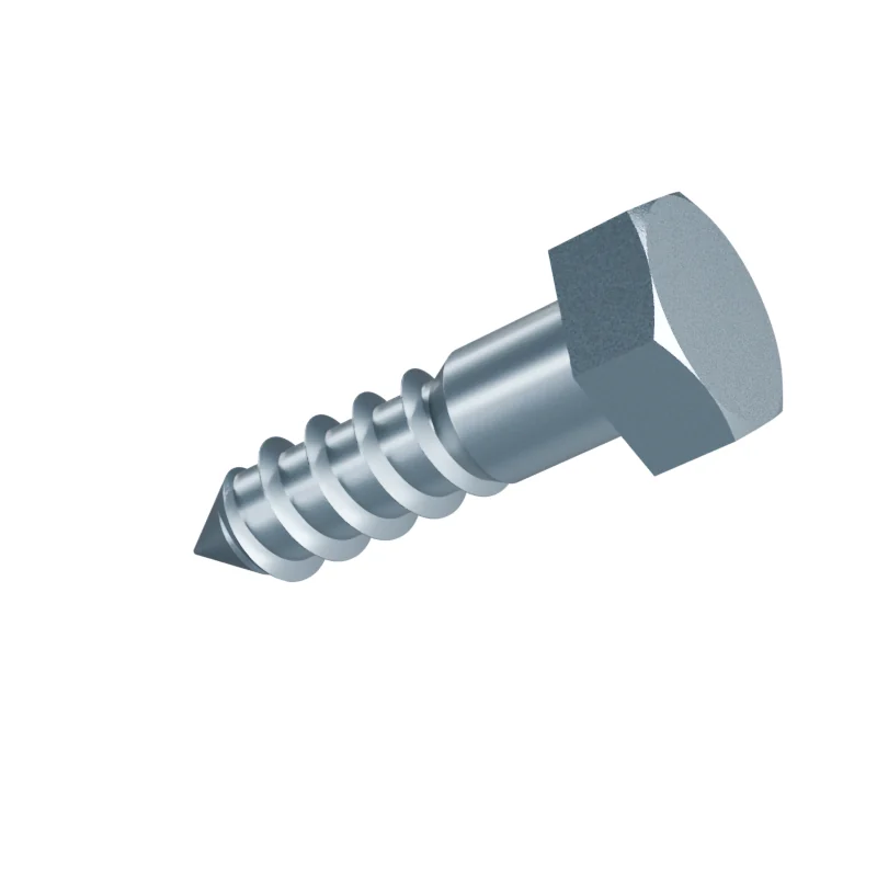 Hex Head Wood Screw DIN 571 12 × 45, zinc plated