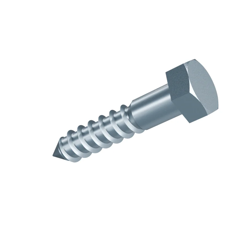 Hex Head Wood Screw DIN 571 12 × 60, zinc plated