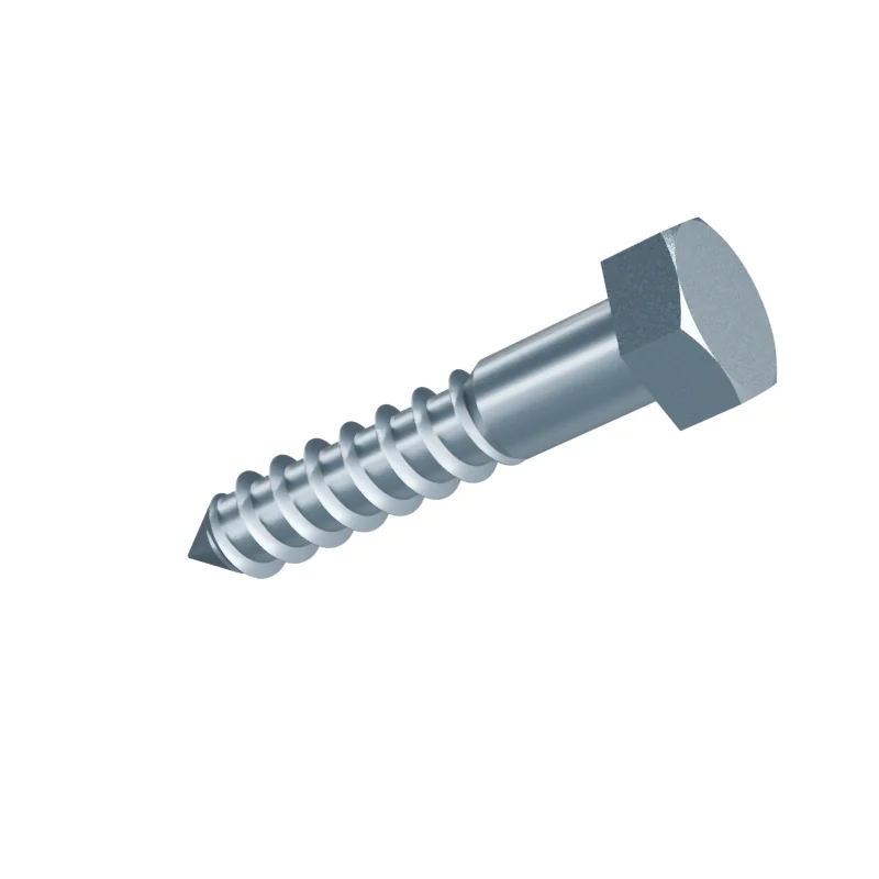 Hex Head Wood Screw DIN 571 12 × 65, zinc plated