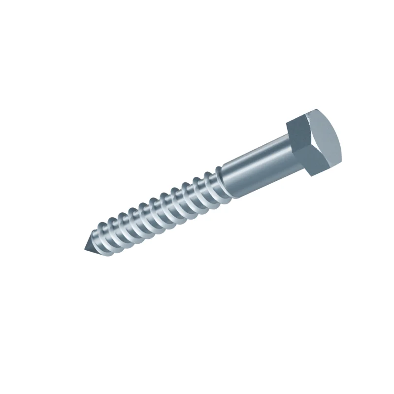 Hex Head Wood Screw DIN 571 16 × 120, zinc plated