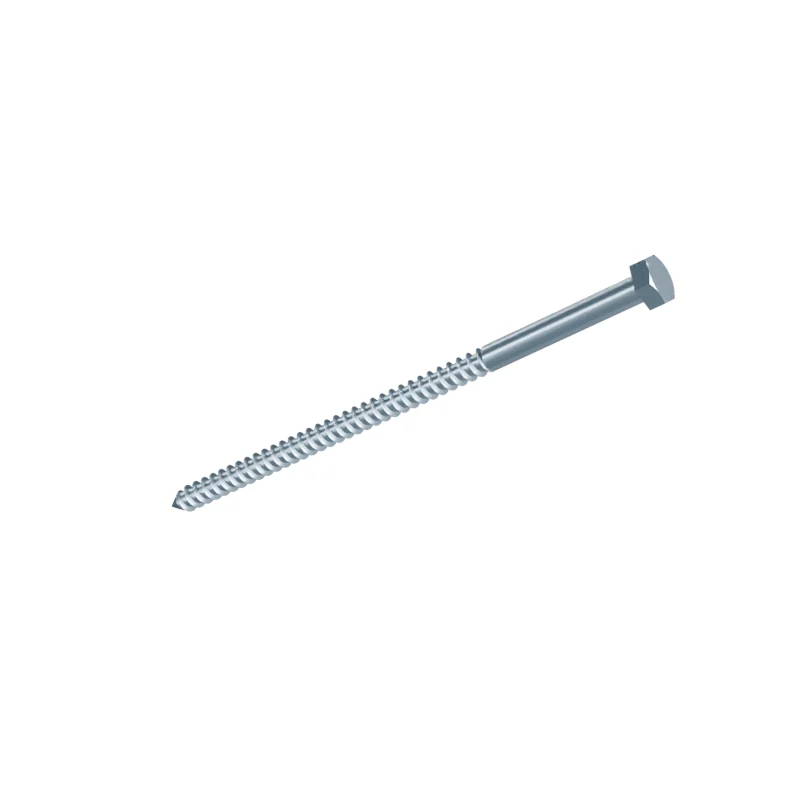 Hex Head Wood Screw DIN 571 6 × 130, zinc plated