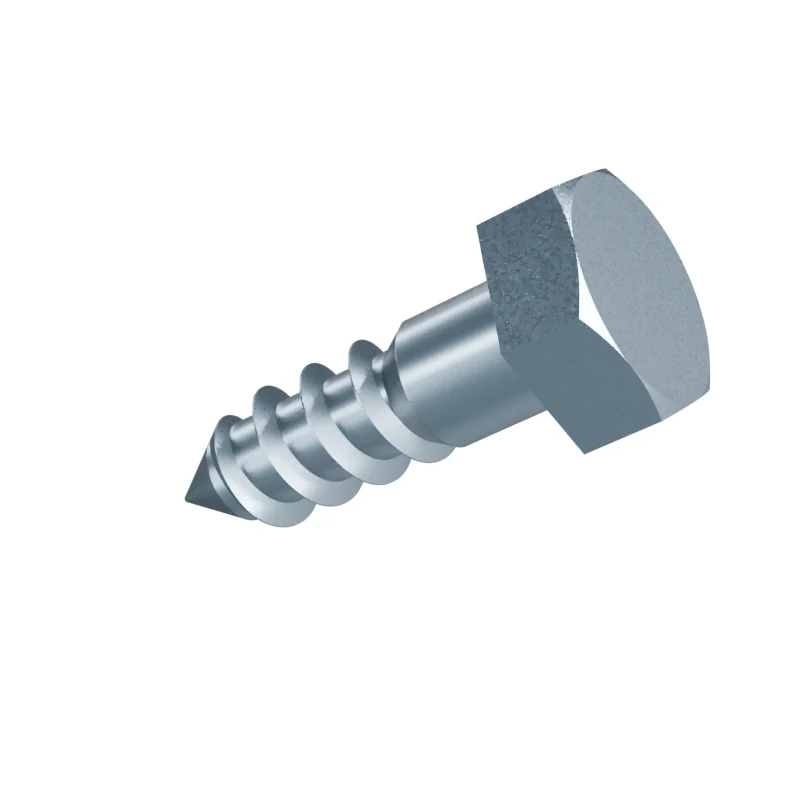 Hex Head Wood Screw DIN 571 6 × 20, zinc plated