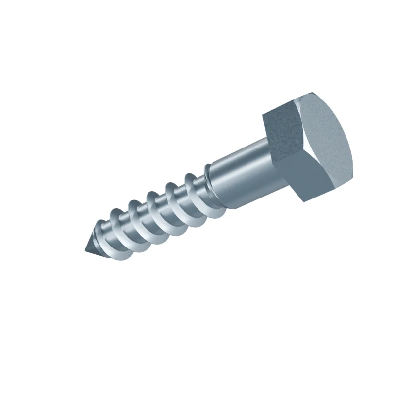 Hex Head Wood Screw DIN 571 7 × 35, zinc plated
