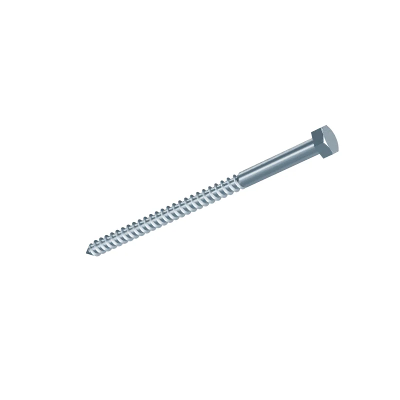 Hex Head Wood Screw DIN 571 8 × 140, zinc plated