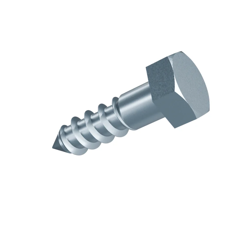 Hex Head Wood Screw DIN 571 8 × 30, zinc plated