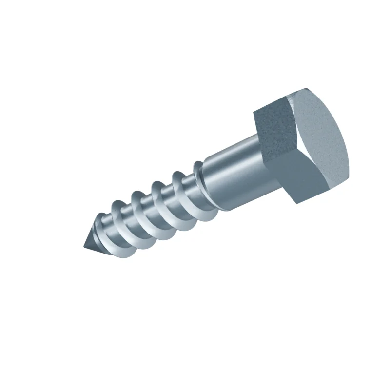 Hex Head Wood Screw DIN 571 8 × 35, zinc plated