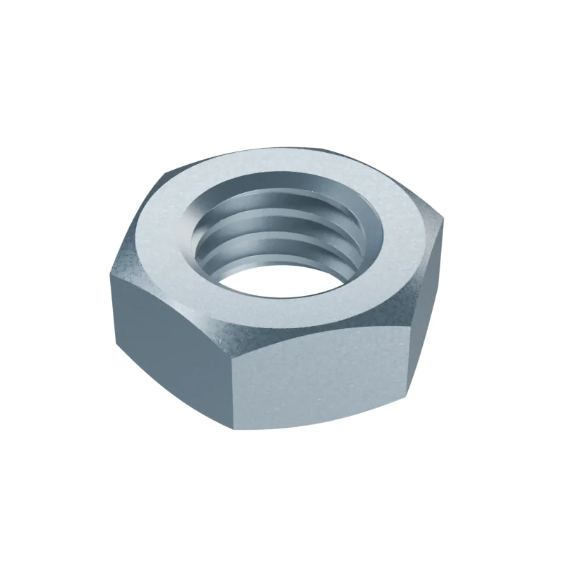 Hex Jam Nut ASME B18.2.2 1/2-13 UNC, zinc plated
