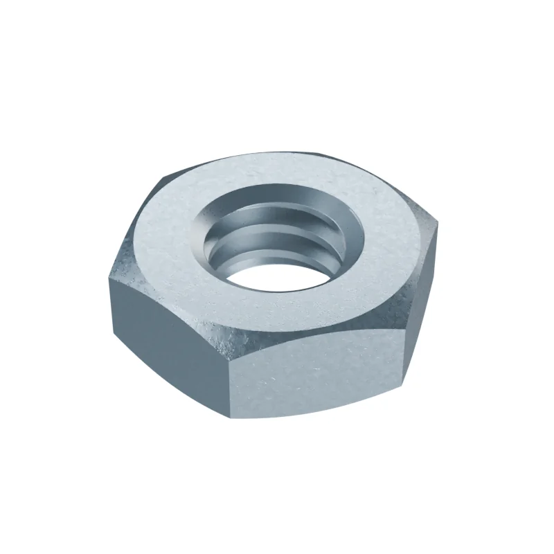 Hex Jam Nut ASME B18.2.2 1/4-20 UNC, zinc plated