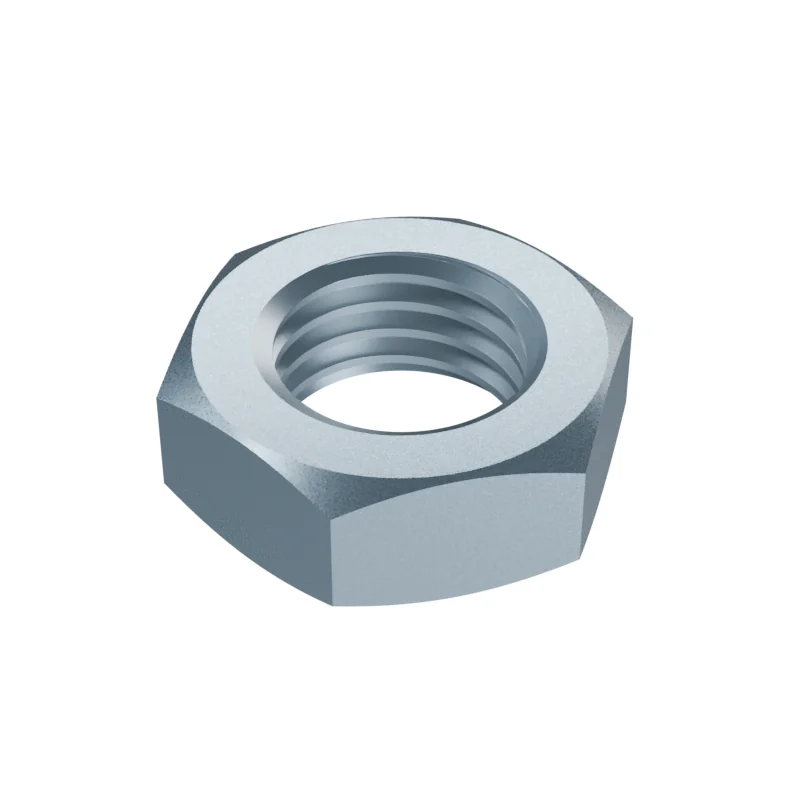 Hex Jam Nut ASME B18.2.2 1-8 UNC, zinc plated
