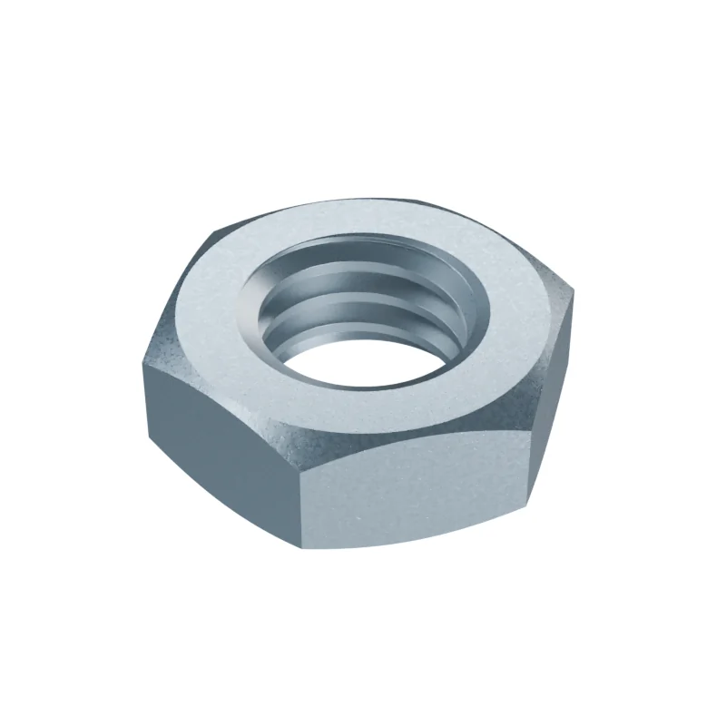Hex Jam Nut ASME B18.2.2 7/16-14 UNC, zinc plated