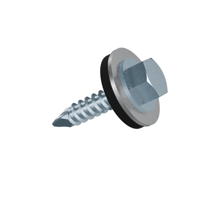 Hex Washer Head Self-Drilling Screw with EPDM Washer ISO 15480 ST3.5 × 16, zinc plated