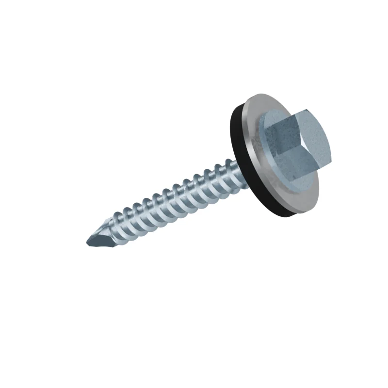 Hex Washer Head Self-Drilling Screw with EPDM Washer ISO 15480 ST3.5 × 25, zinc plated