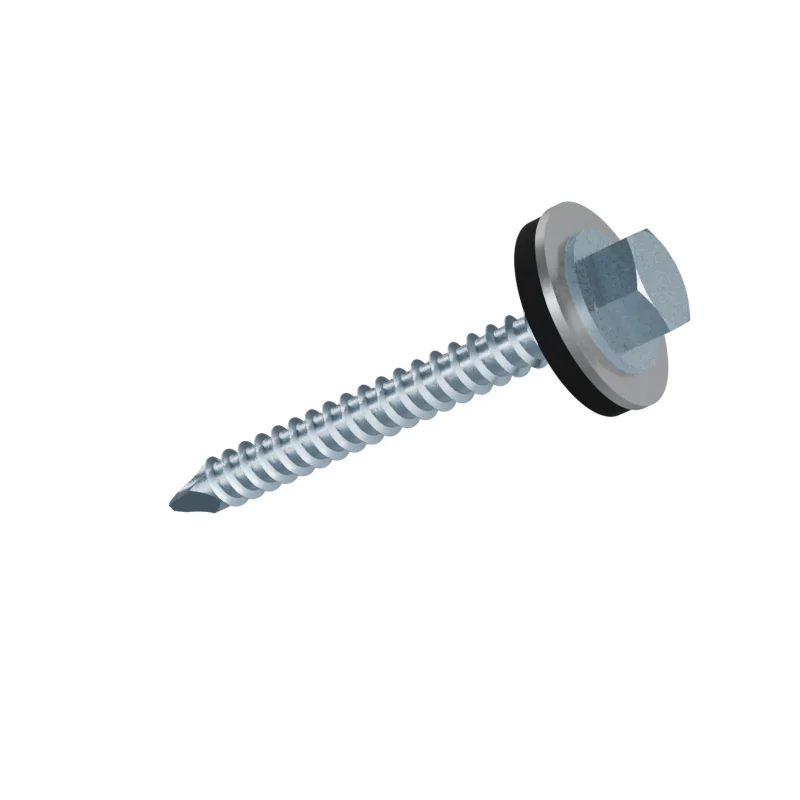 Hex Washer Head Self-Drilling Screw with EPDM Washer ISO 15480 ST3.5 × 32, zinc plated