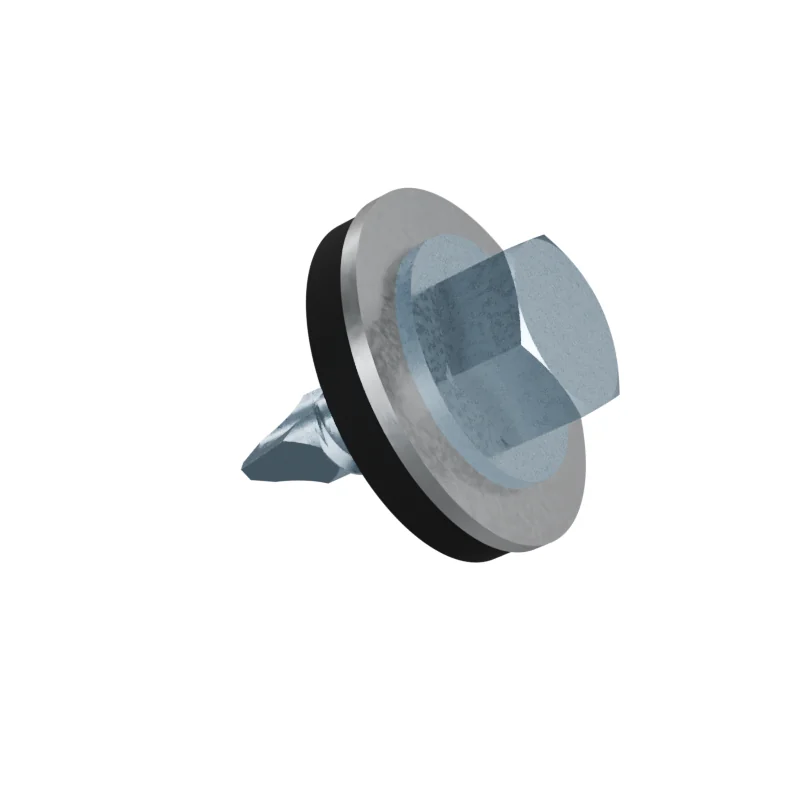 Hex Washer Head Self-Drilling Screw with EPDM Washer ISO 15480 ST3.5 × 9.5, zinc plated