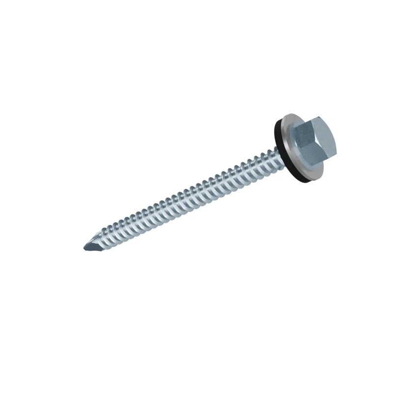 Hex Washer Head Self-Drilling Screw with EPDM Washer ISO 15480 ST4.2 × 50, zinc plated