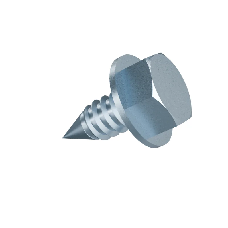 Hex Washer Head Tapping Screw ISO 7053 ST8 × 19, zinc plated