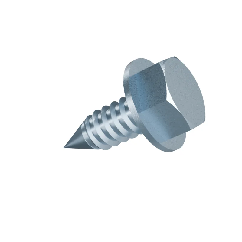 Hex Washer Head Tapping Screw ISO 7053 ST8 × 22, zinc plated