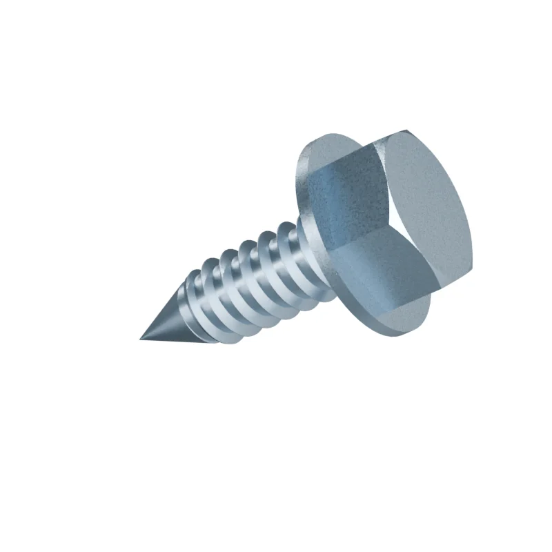 Hex Washer Head Tapping Screw ISO 7053 ST8 × 25, zinc plated