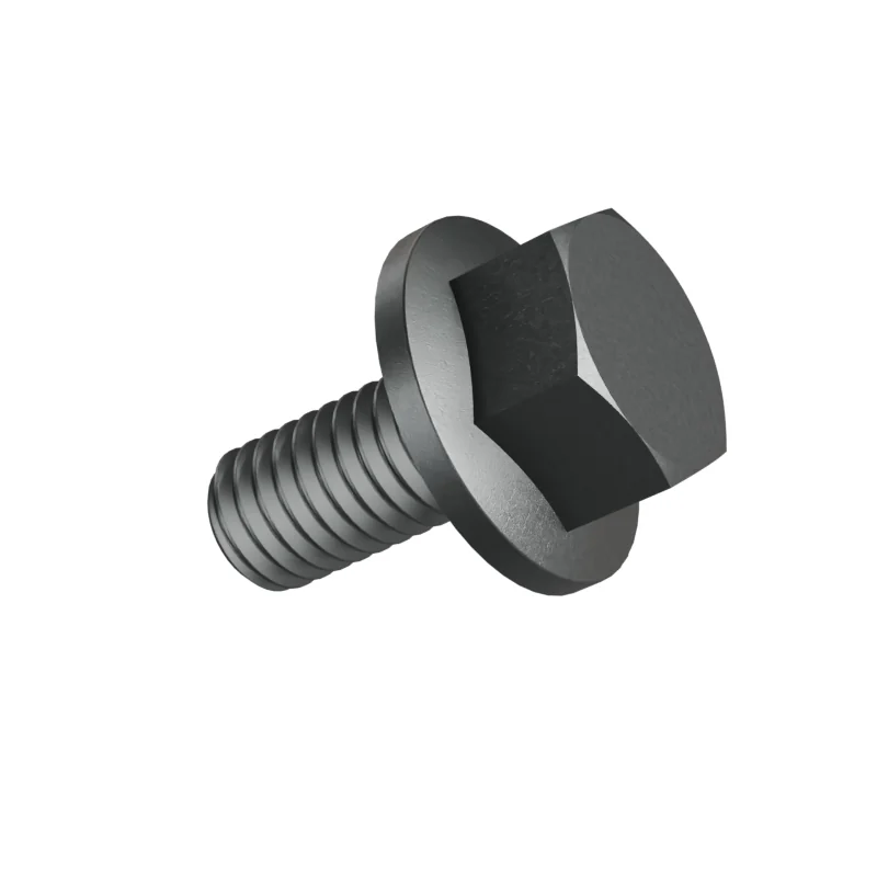 Hexagon Flange Bolt with Serrated Flange DIN 6921 M5 × 10, plain steel