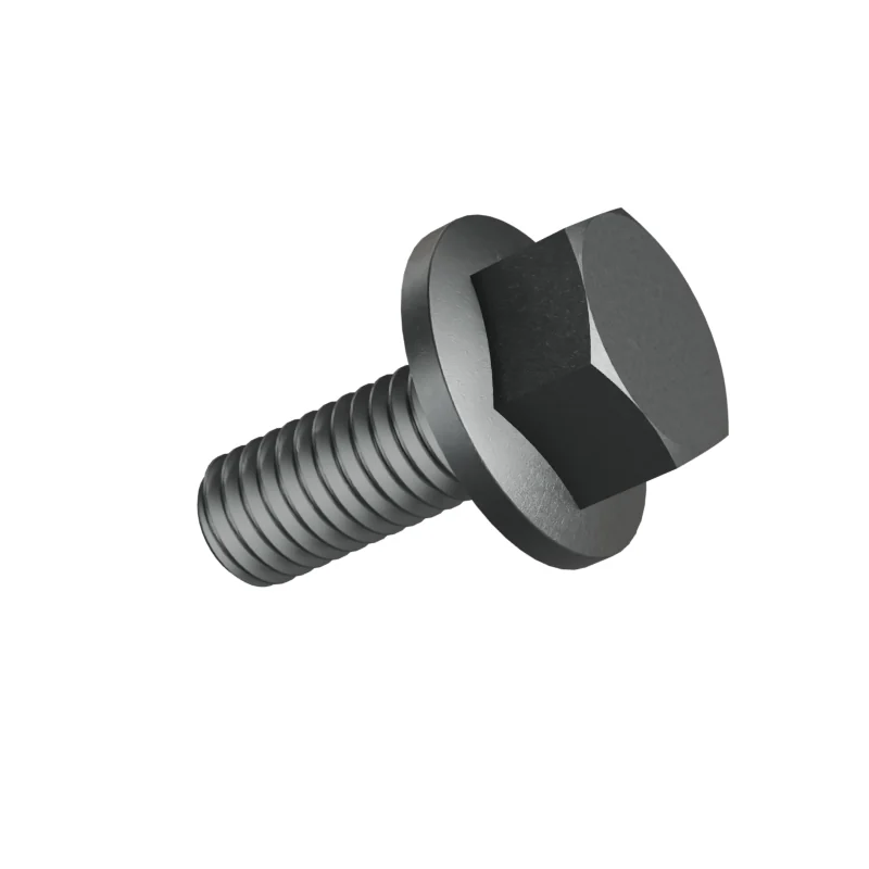 Hexagon Flange Bolt with Serrated Flange DIN 6921 M5 × 12, plain steel